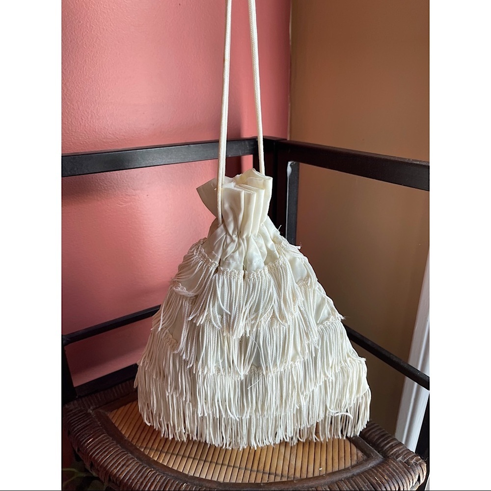 VINTAGE ANTIQUE tassel pouch - Picture 3 of 5